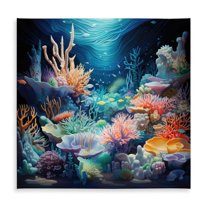 The Reef - Orange Indoor/Outdoor Tablecloth for Home Decor