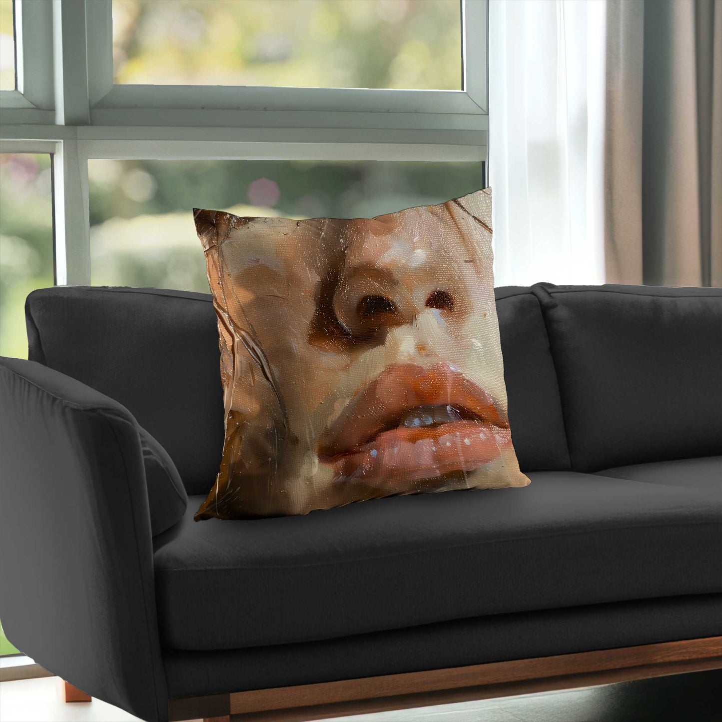 Lust Poly Twill Throw Pillow - Stylish Home Decor Accent