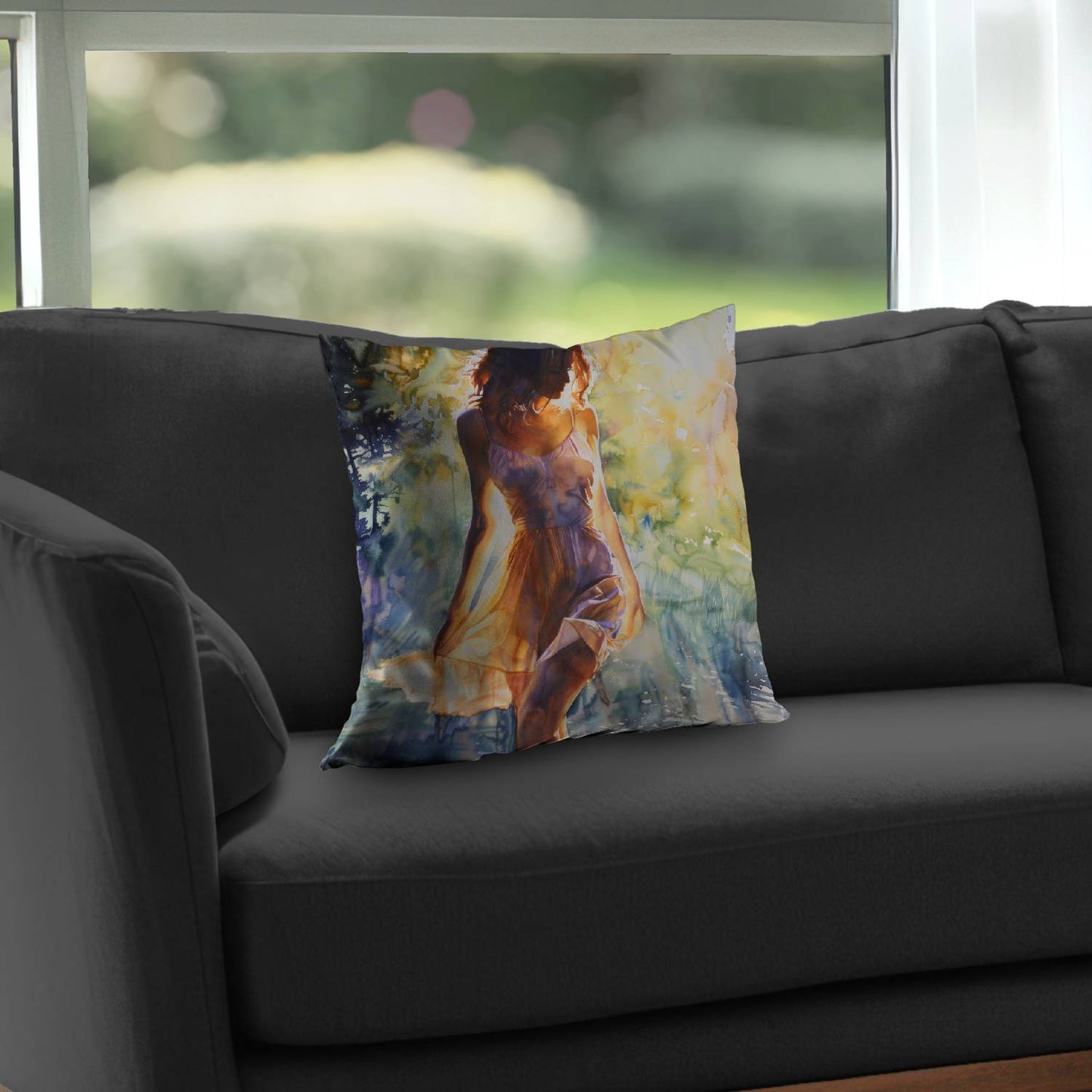 Out of the water - Throw pillow - Print on demand