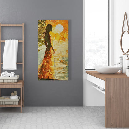 Peaceful Sun - Orange Canvas Art | Modern Style