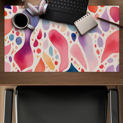 Splotches Pink Desk Mat | Stylish Home Decor Accessory