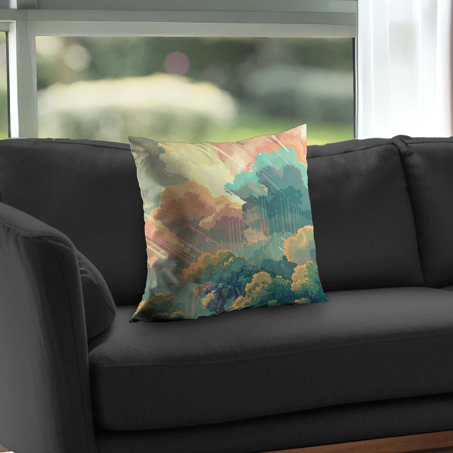 Crystal Winds Poly Twill Throw Pillow | Home Decor Accent