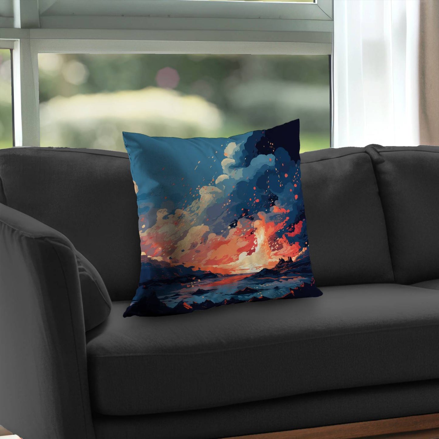 Magma does not wait - Throw pillow - Print on demand