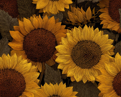 Golden Glow Blooms Placemat - Elegant Home Decor Accent