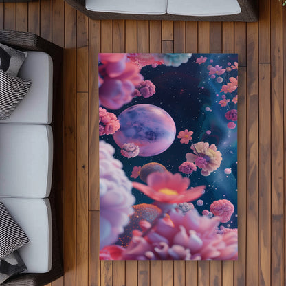 Tapis d'extérieur vide rose - Décoration élégante pour terrasses