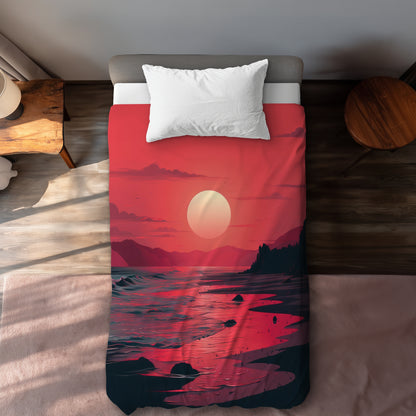 Red Sky Red Duvet Cover - Stylish Home Decor for Every Room