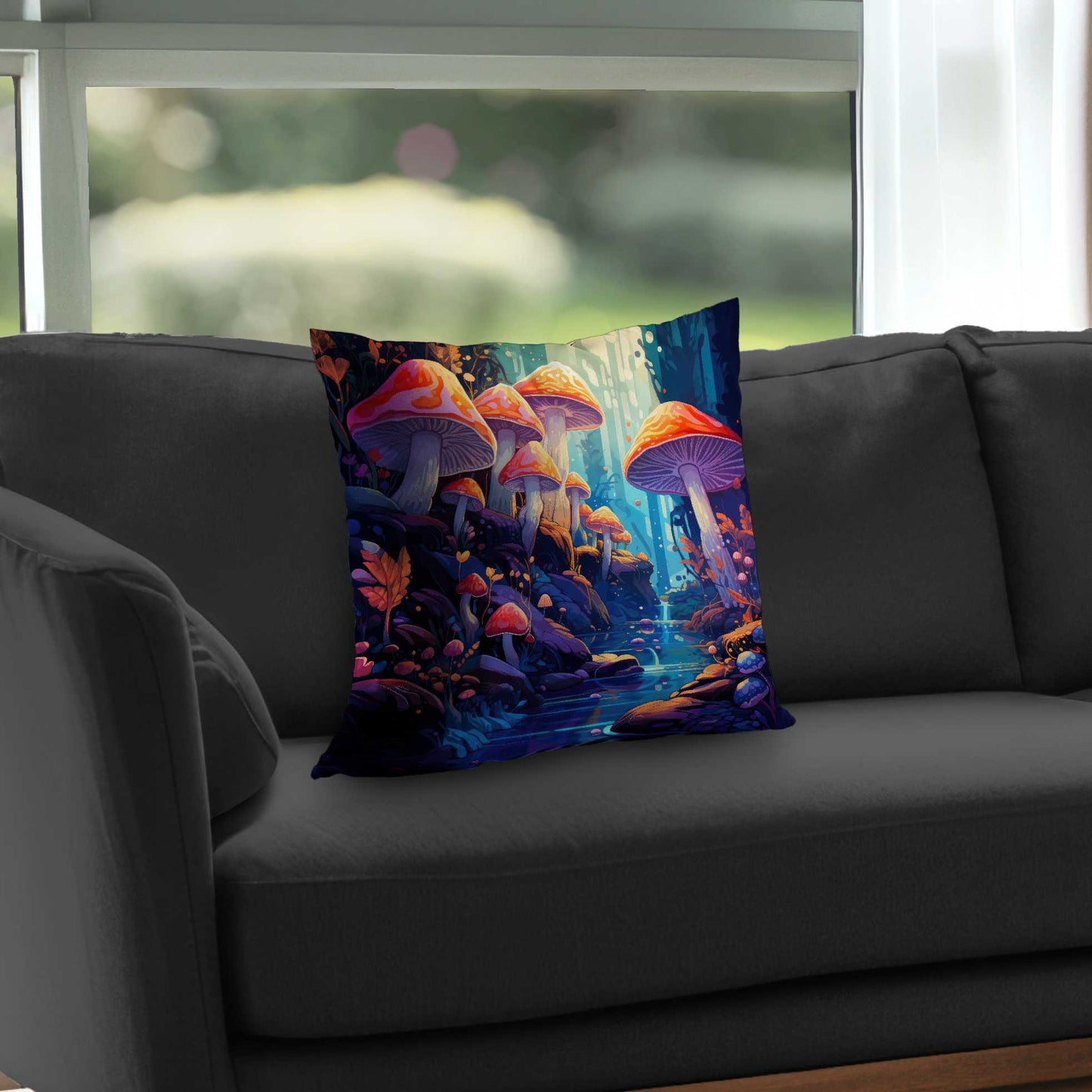 Regardez ça : un coussin décoratif en sergé de polyester pour la décoration intérieure.