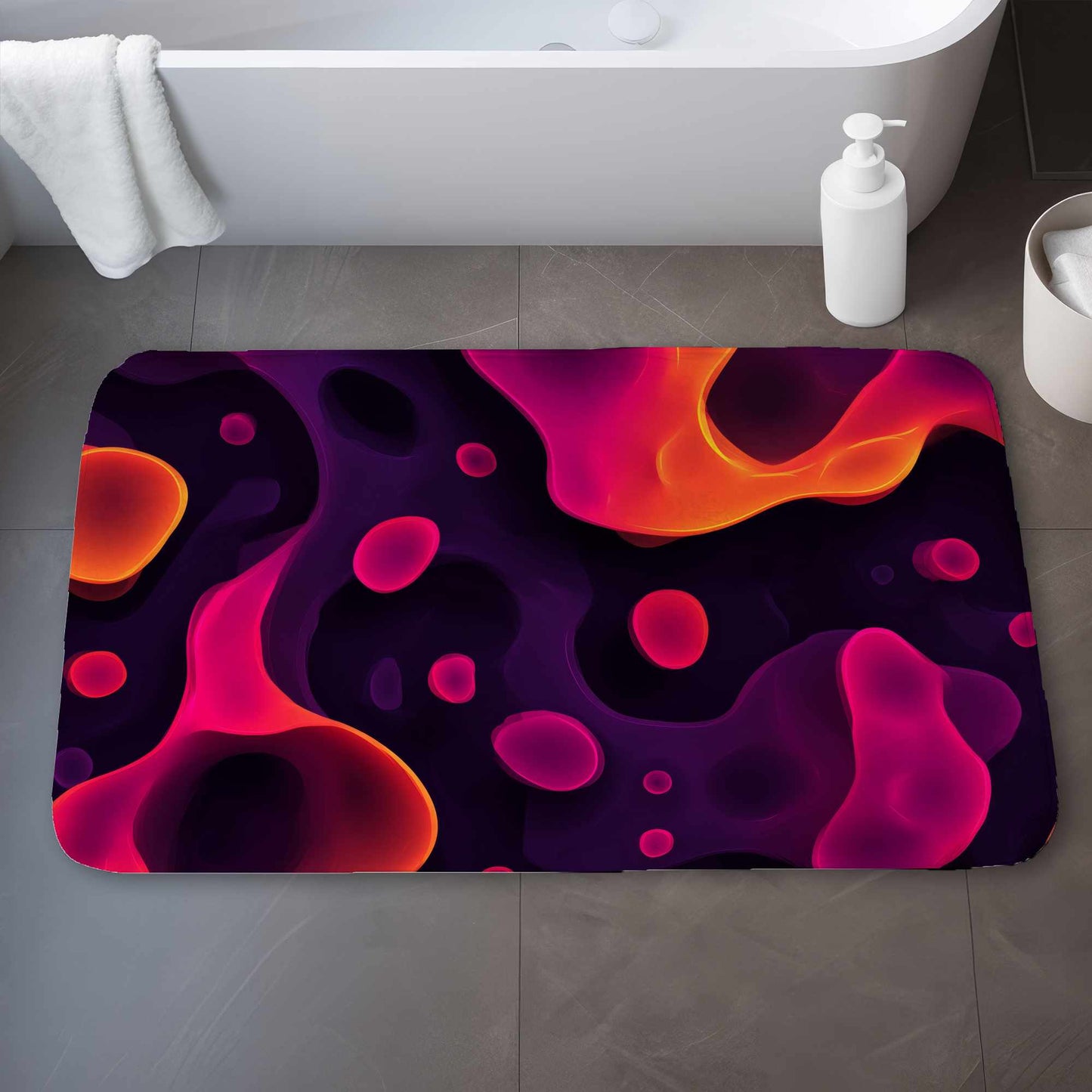 Luminous Flow Veins Bath Mat | Stylish Home Decor Rug
