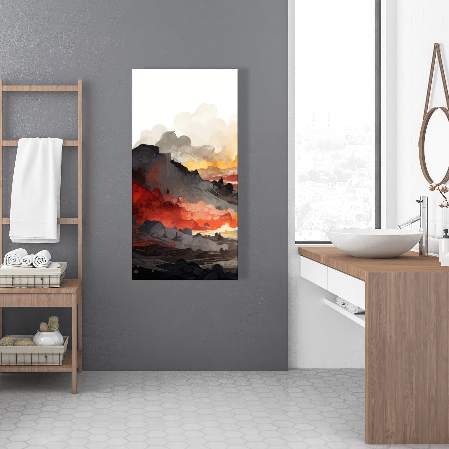 Scolding Land - White Canvas Art for Elegant Home Decor