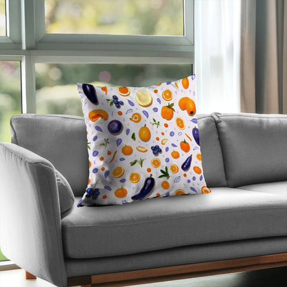Orange and purple - Throw Pillow