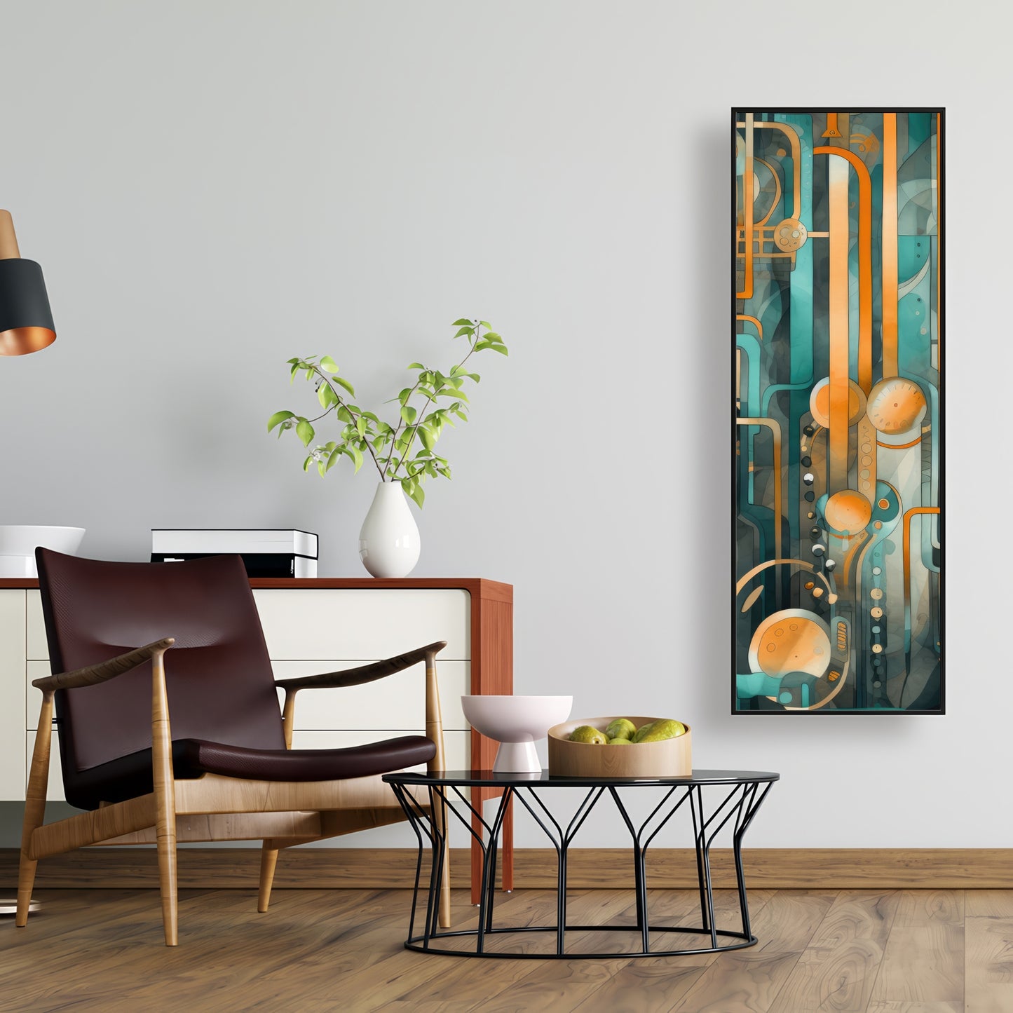 Astrological machinery - Framed Canvas - Print on demand