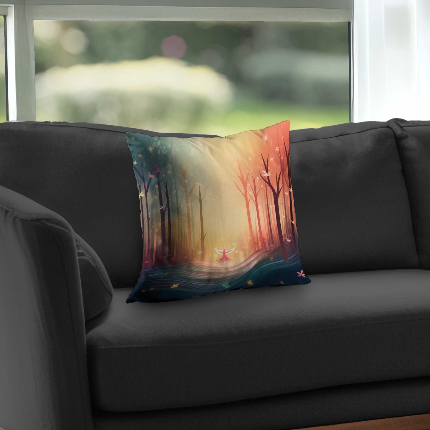 Coussin décoratif en sergé de polyester Enchanted - Décoration d'intérieur élégante