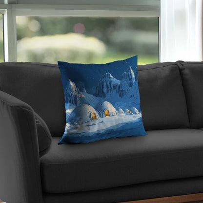 Ice Cold Yellow Poly Twill Throw Pillow Insert | Home Decor