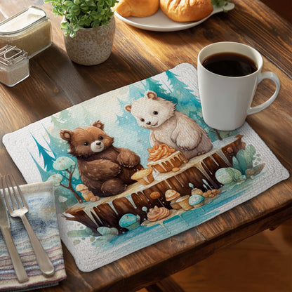 The Dessert - White Braided Polyester Placemat for Home Decor