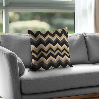Earth Tone Waves Poly Twill Throw Pillow - Home Decor Accent