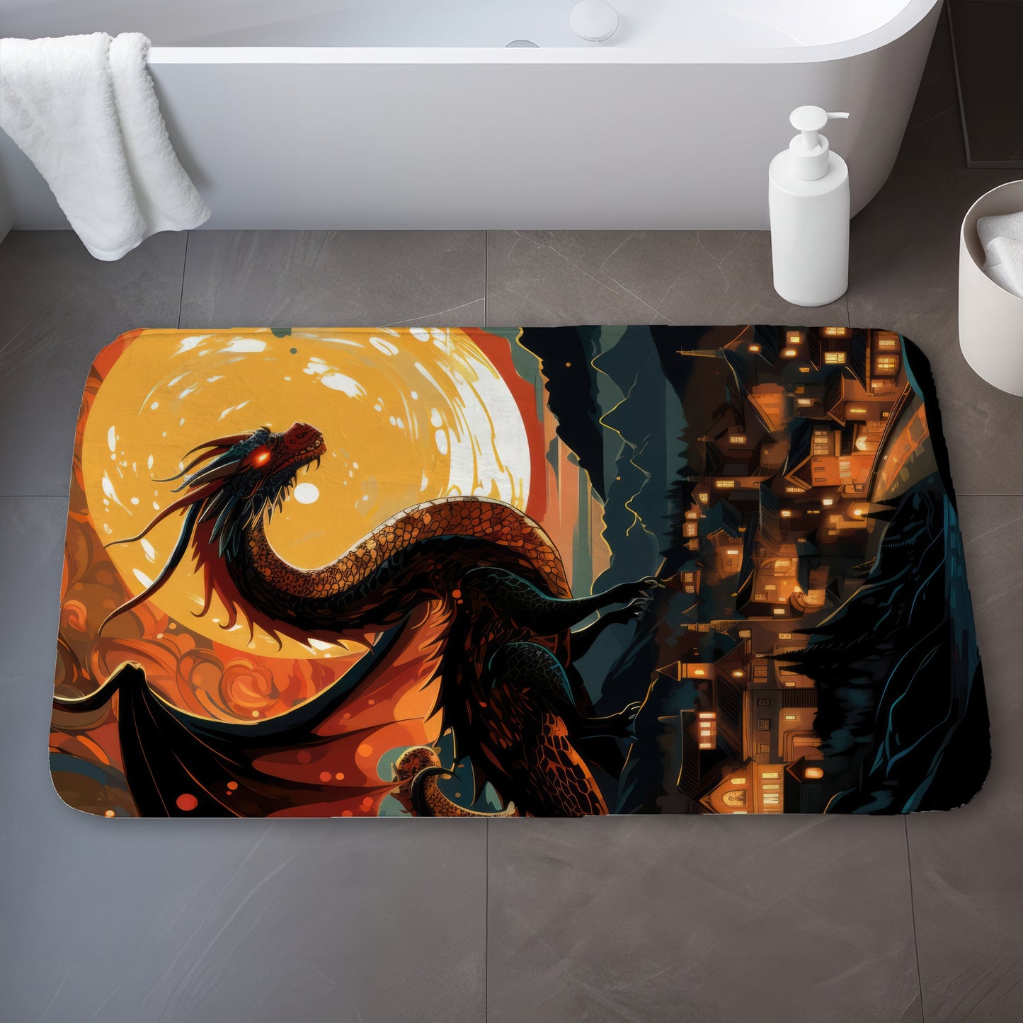 Imminent destruction - 17"x24" Bath mat