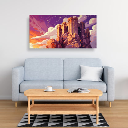 The Last Remains - Orange Canvas for Home Decor | Unique Art