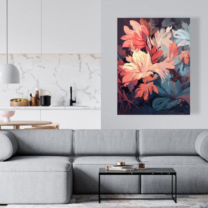 Silent charm - Turquoise Canvas Art for Home Decor