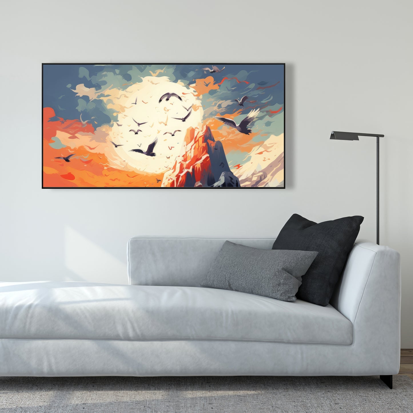 Towards danger - Framed Canvas - Print on demand