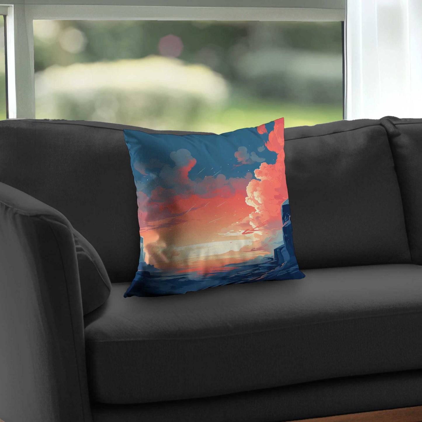 Coussin décoratif en sergé de polyester - Décoration élégante pour la maison