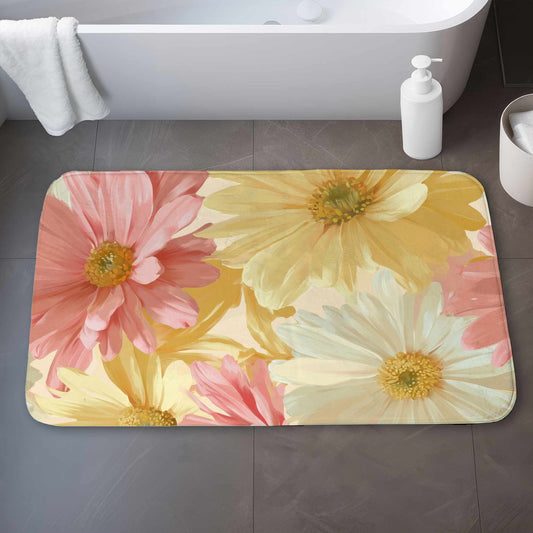 Sunlit Daisy Dream Bath Mat | Cozy Home Decor Accent