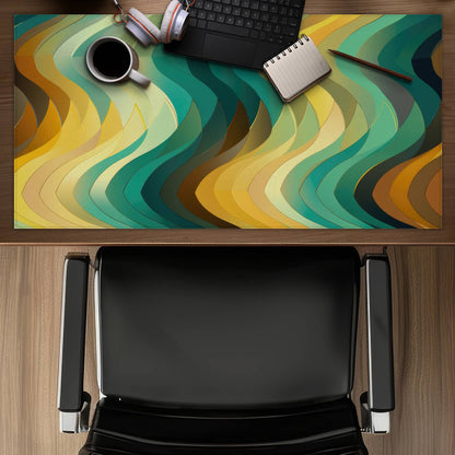 Jagged Luxury Orange Desk Mat | Stylish Home Decor Accessory