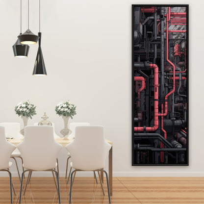 Tubular nightmare - 36"x36" Framed canvas