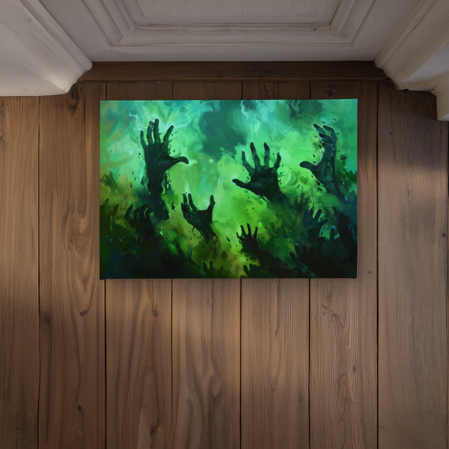 Hands of Despair Black Indoor Outdoor Door Mat - Home Decor