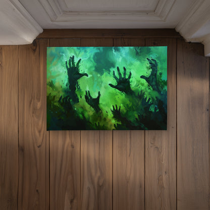 Hands of Despair Black Indoor Outdoor Door Mat - Home Decor