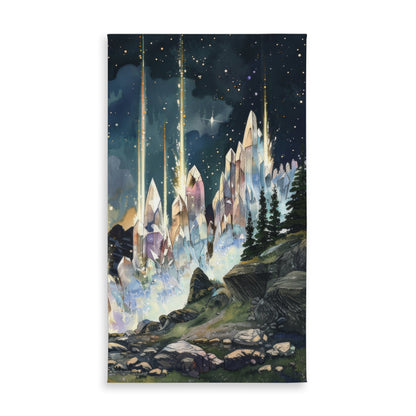 Magical beams Purple Indoor/Outdoor Tablecloth for Home Decor