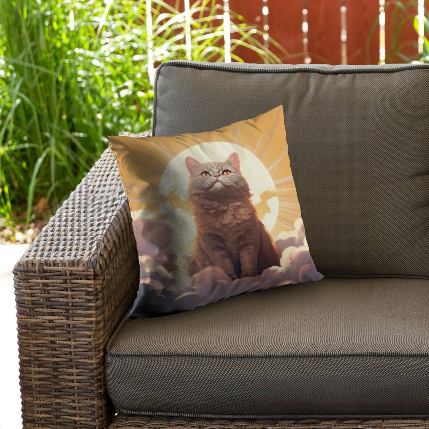 Intangible purr - Throw pillow - Print on demand