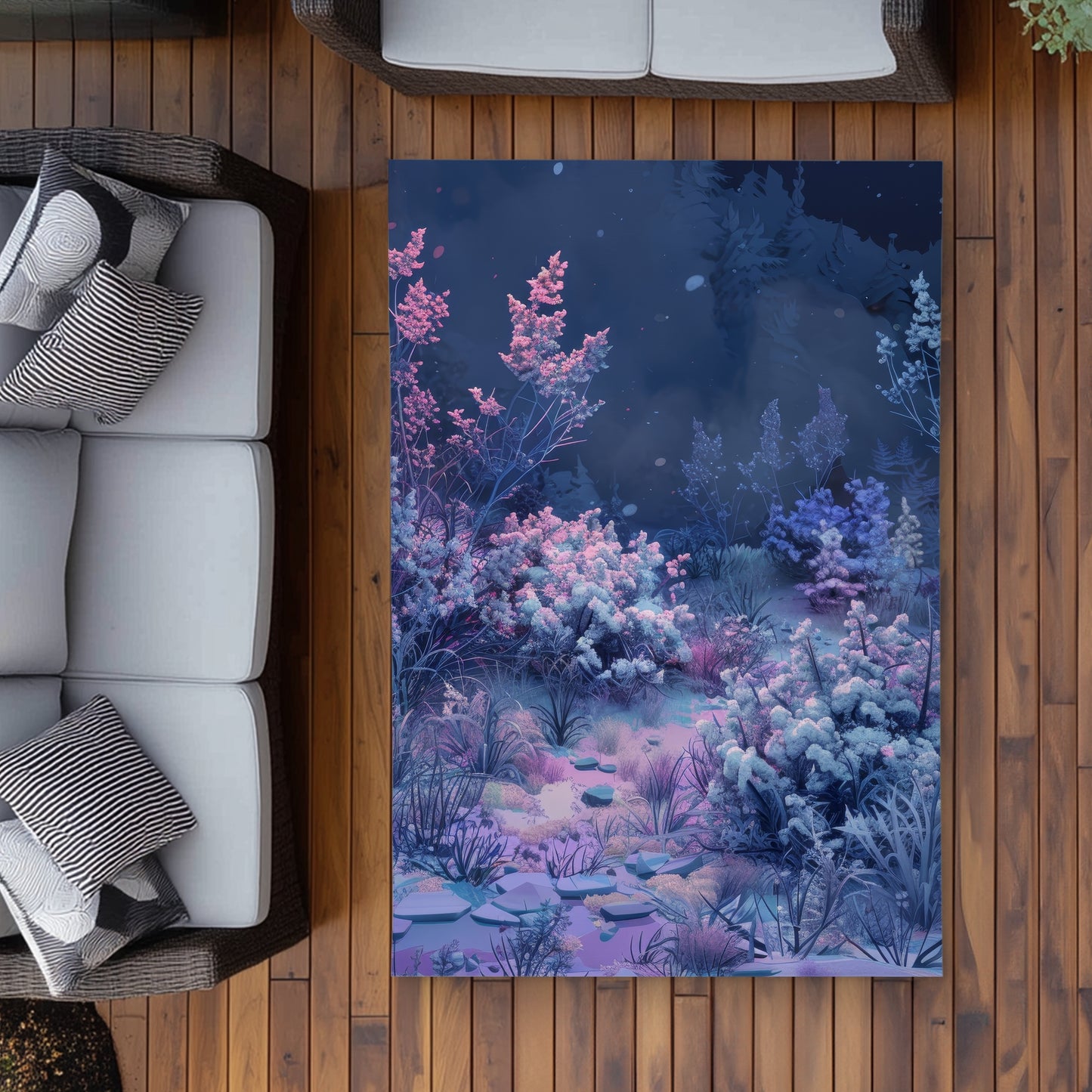 Tapis d'extérieur Nuit Froide | Tapis Décoration Maison Confortable