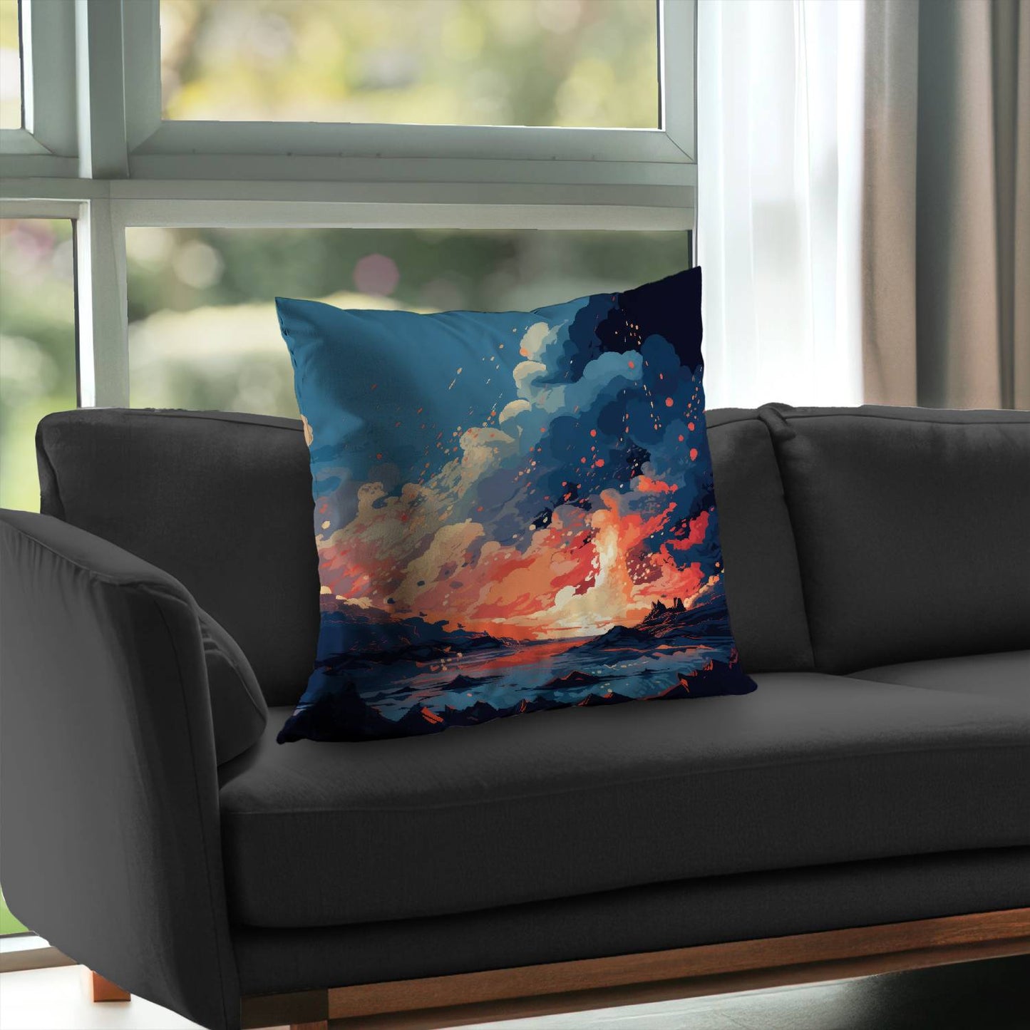 Le magma n'attend pas - Coussin décoratif en sergé de polyester pour la maison