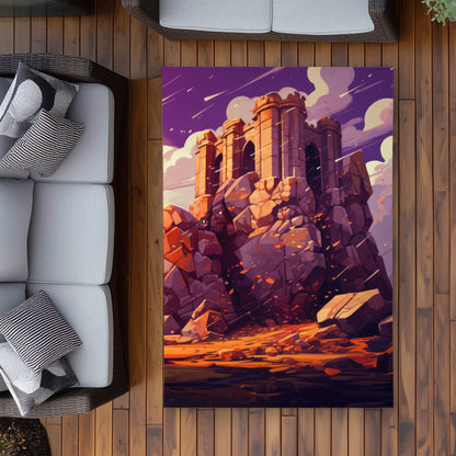 The Last Remains - Purple Outdoor Area Rug for Home Decor