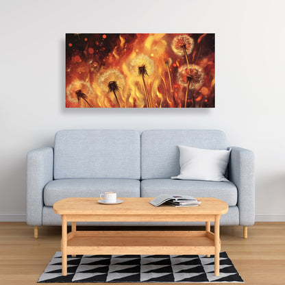 Dandy Fire - Yellow Canvas Art for Home Decor | Brighten Up
