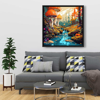 Wisdom Inbound - Orange Framed Canvas for Home Decor