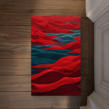 Red Sea Blue Indoor Outdoor Door Mat - Home Decor Essential