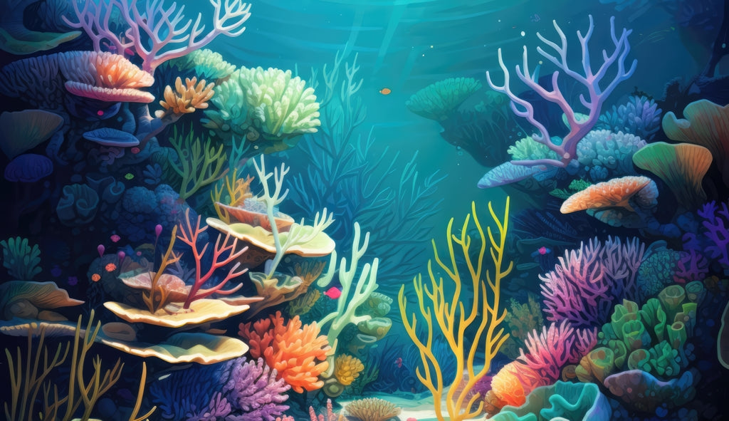 Filled with life Blue Indoor Outdoor Tablecloth