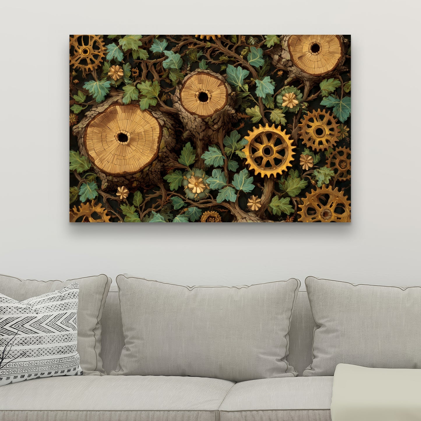 Hiding gears - 24"x24" Canvas