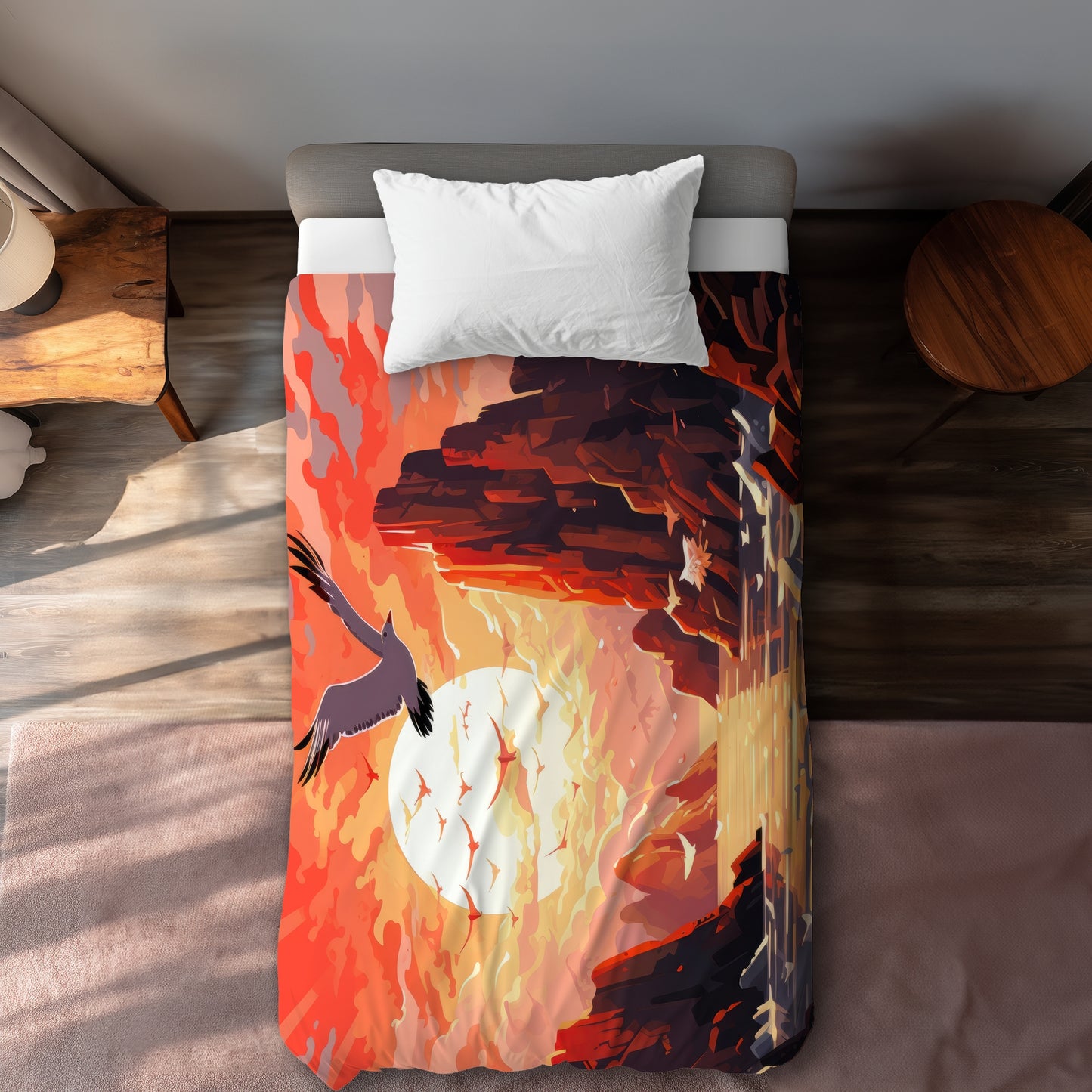 Isles of Omen Orange Duvet Cover | Stylish Home Decor