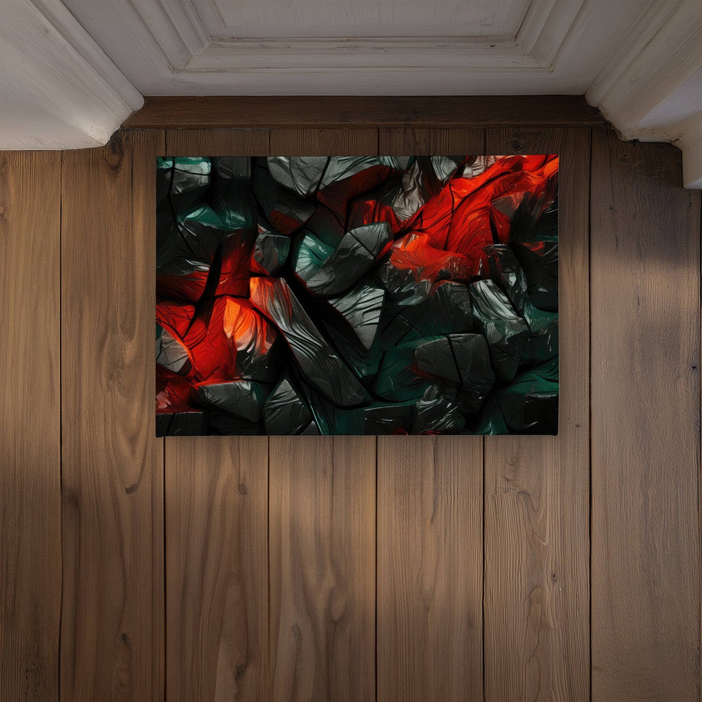 Hiding Under Green Indoor Outdoor Door Mat | Home Decor