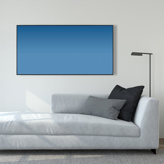 Dark Blue Gradient - Blue Framed Canvas for Home Decor