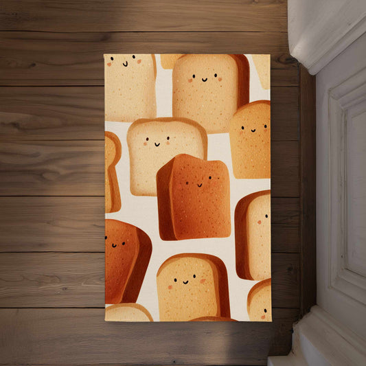 Toasty Smiles Door Mat | Indoor Outdoor Home Decor Mat