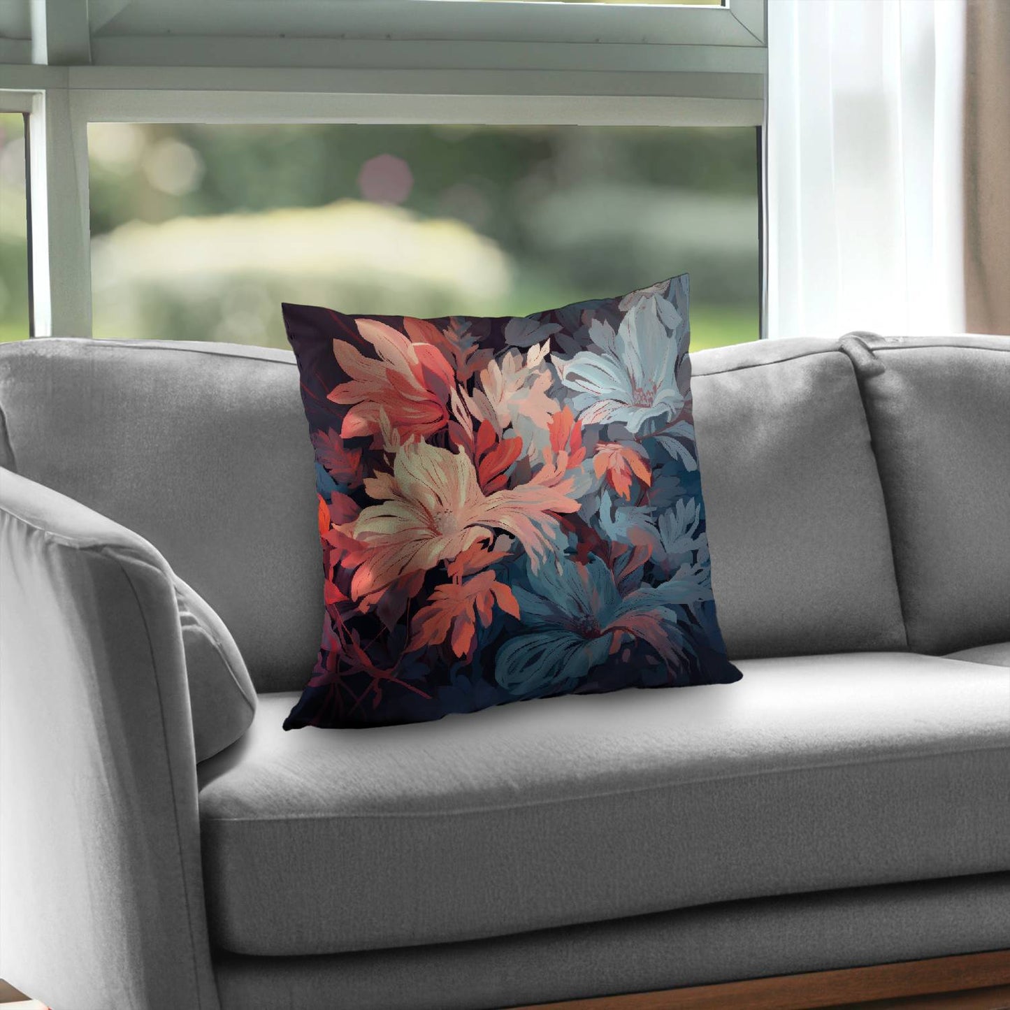 Silent Charm Poly Twill Throw Pillow - Stylish Home Decor