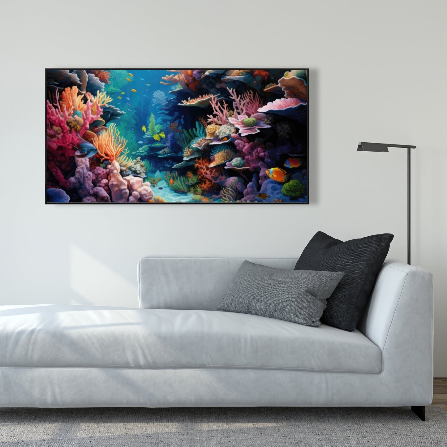 Coral - 36"x36" Framed canvas