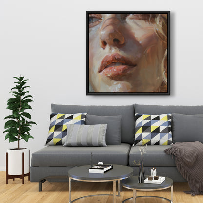Pulp Beige Framed Canvas - Stylish Home Decor Art Piece