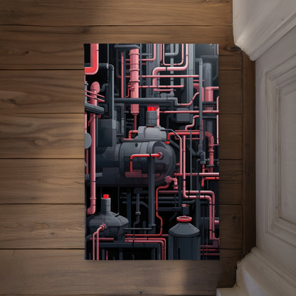 Dark Pipes Gray Indoor Outdoor Door Mat - Home Decor Accent