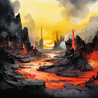 Charred - 36"x36" Framed canvas