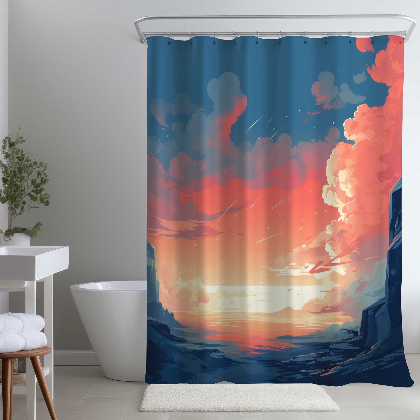 Rideau de douche Inspiration - Accessoire de décoration élégant pour la maison
