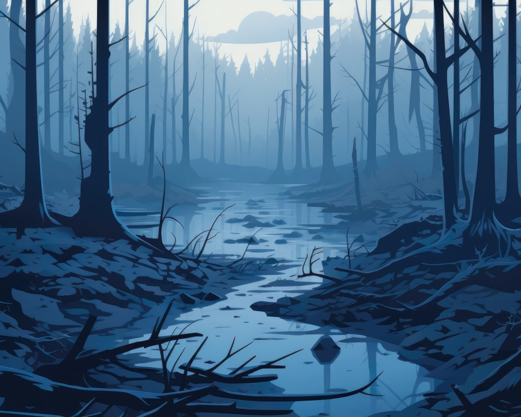 Dead Lands Blue Polyester Placemat for Stylish Home Decor